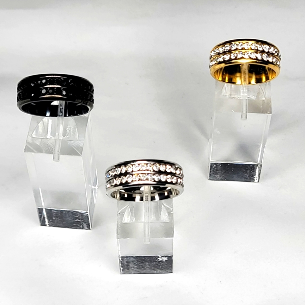 Double Row Titanium Ring - Picture 2 of 9